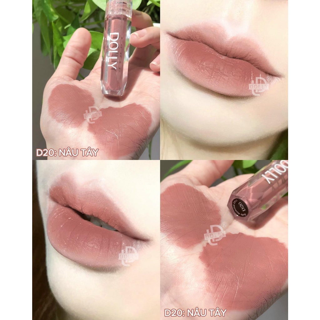 Son Lì, Kem  DOLLY DIAMOND VELVET Không Chì Cao Cấp NEW 2021