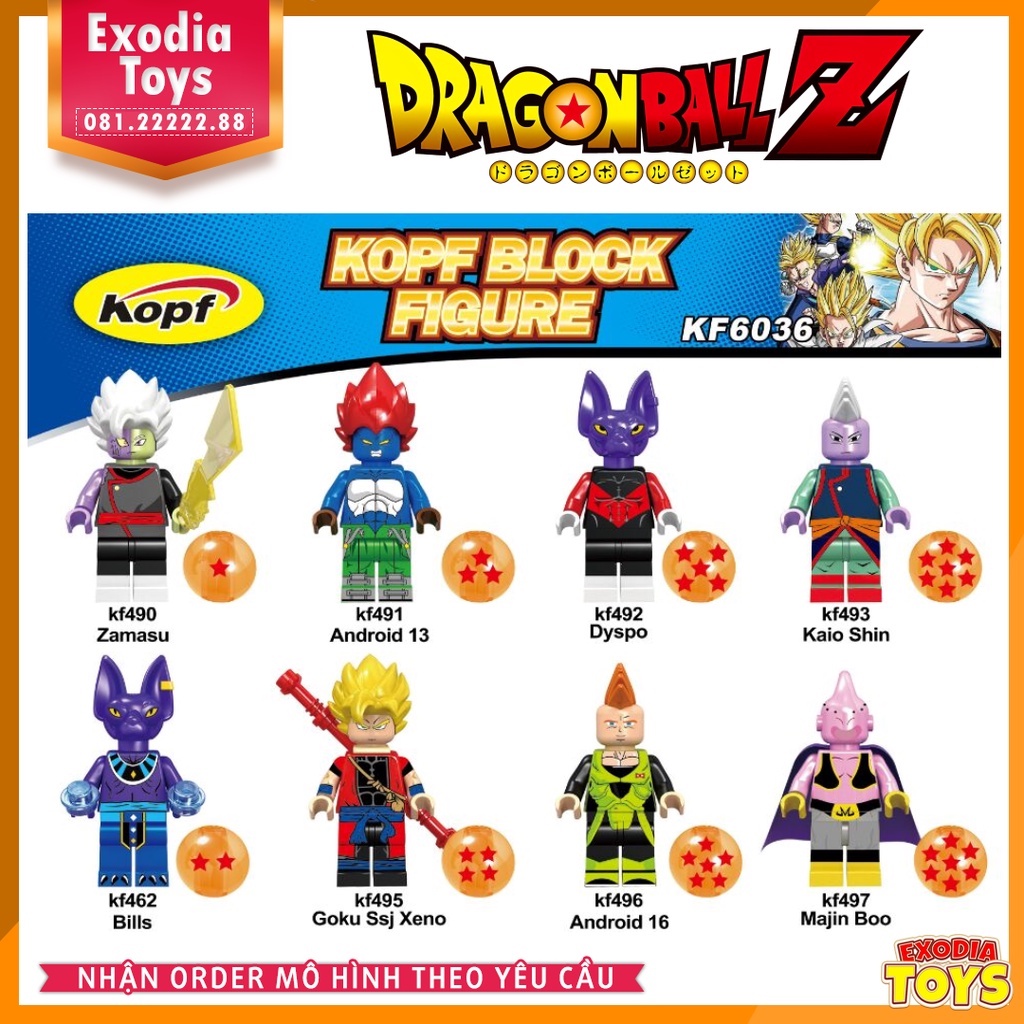 Xếp hình Minifigure nhân vật truyện manga Dragon Ball : 7 viên ngọc rồng - Đồ Chơi Lắp Ghép Sáng Tạo - KOPF KF6036