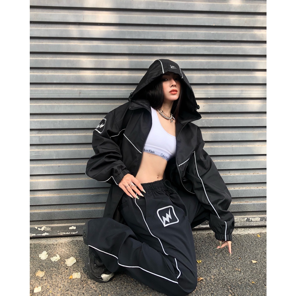 Quần dài phản quang Reflective Track - Quần Dài Unisex Form Rộng Oversize Local Brand