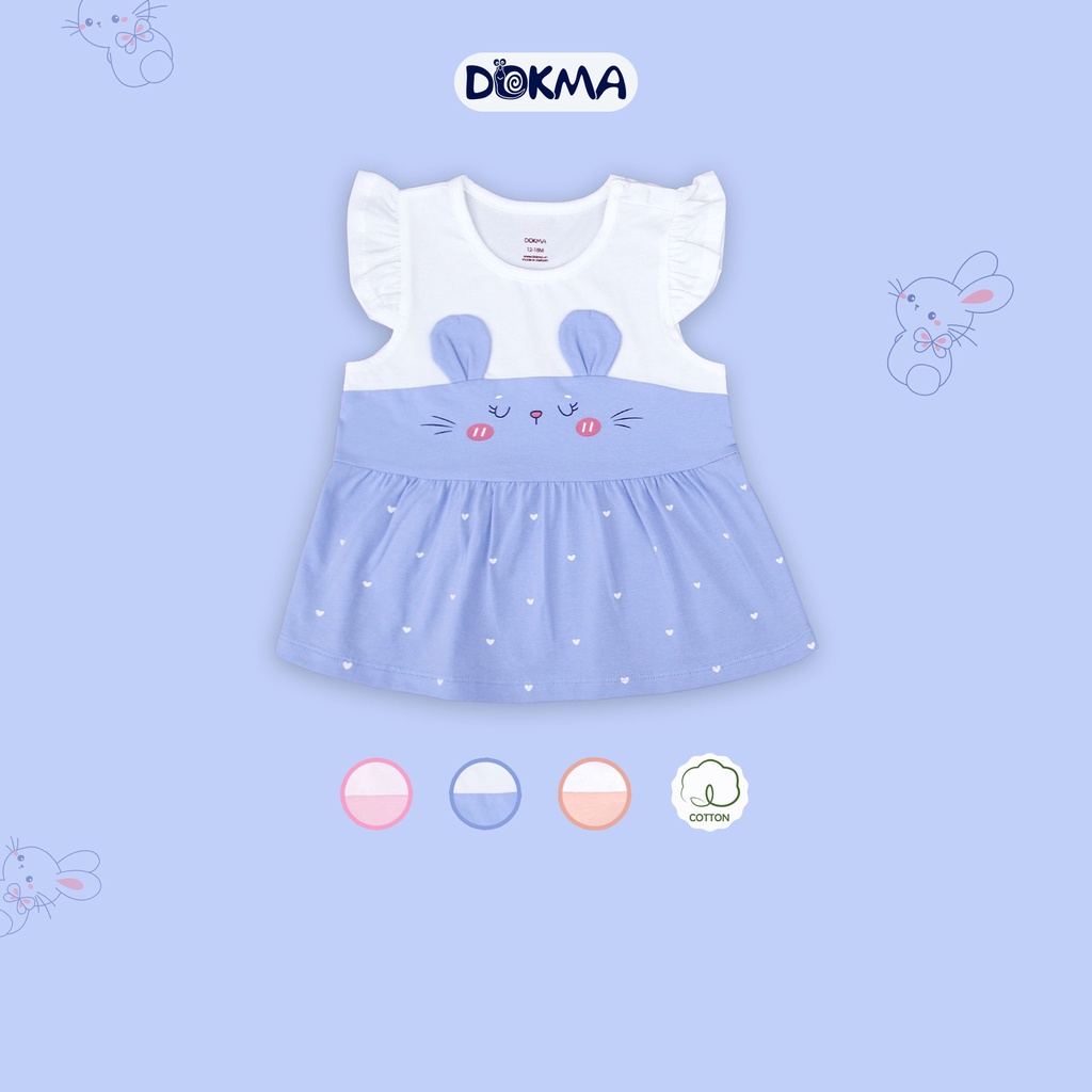 DB1036A Áo ba lỗ bé gái Dokma ( 9-36M)