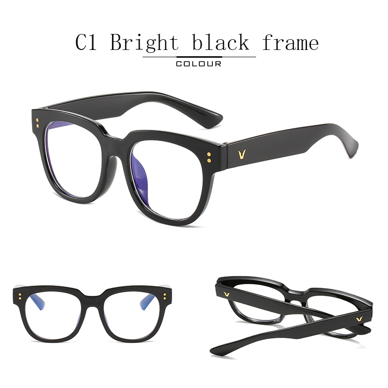 Mắt kính gọng vuông trong suốt chống tia bức xạ thời trang Hàn Quốc cho nam và nữ