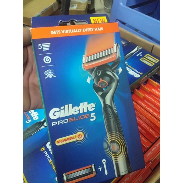 Cán dao cạo râu Gillette fusion proglide có pin rung