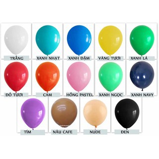 Mix 2 màu 50 bóng cao su thường size 10 inch, 2.2gram bóng loại 1 dày, đẹp