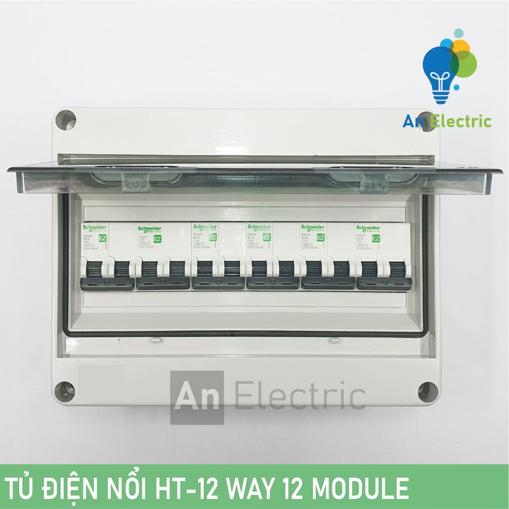 Tủ điện HT-12 WAY  chống nước, chống bụi – Tủ điện lắp nổi, Vỏ tủ điện, Tủ điện nhựa