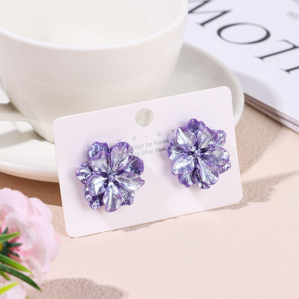 Khuyên Tai Xỏ Lỗ Họa Tiết Hoa Thời Trang Cho Nữ