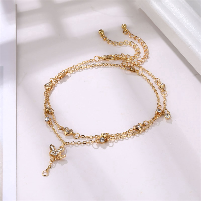 Vòng Chân Hợp Kim Gắn Hình Bướm Xinh Xắn | BigBuy360 - bigbuy360.vn