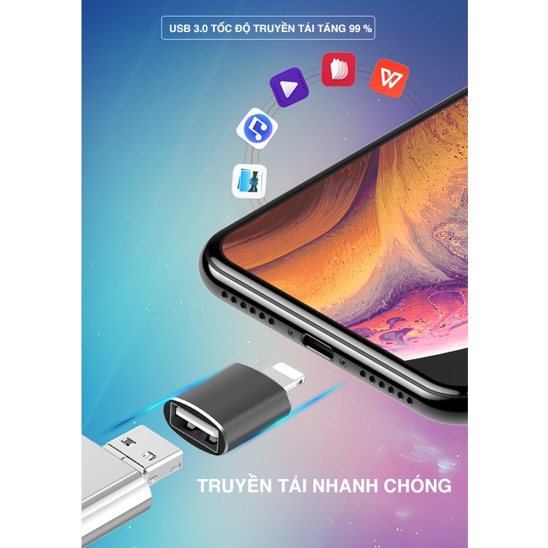 Đầu chuyển đổi Lightning sang USB 3.0 - OTG - Hợp kim cao cấp | BigBuy360 - bigbuy360.vn