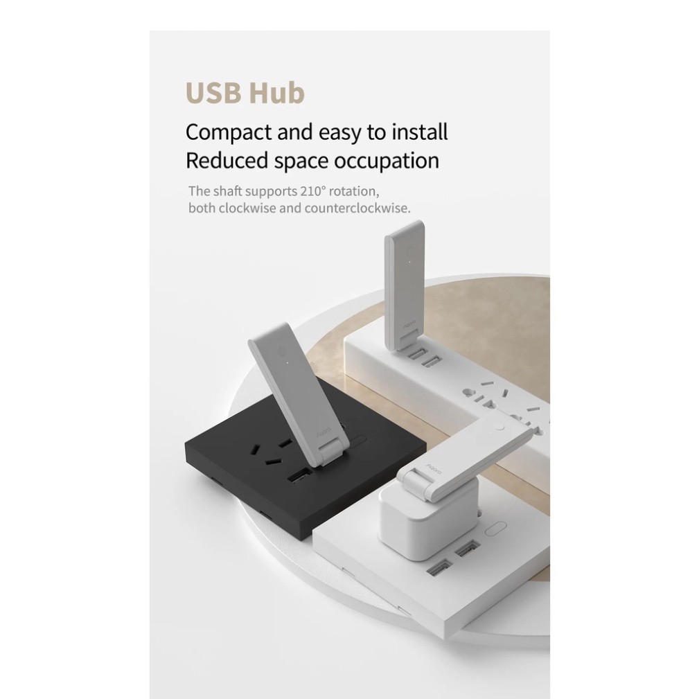 Aqara E1 bản Quốc Tế - Kích sóng Zigbee dạng USB nhỏ gọn, Aqara hub Zigbee 3.0, gập gọn 105 độ, hỗ trợ Apple Homekit
