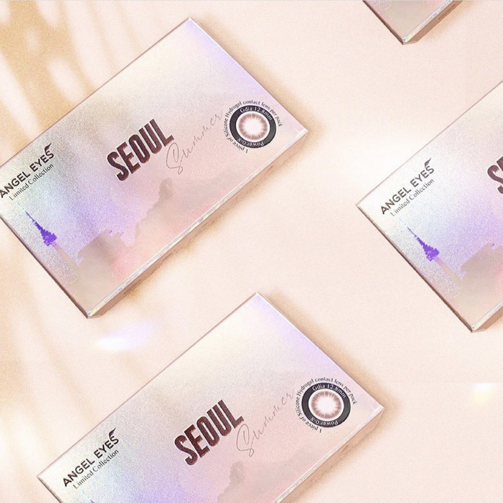 Kính Áp Tròng/Lens mắt nâu tự nhiên áp tròng Silicone Hydrogel VIP SEOUL Độ:0-8