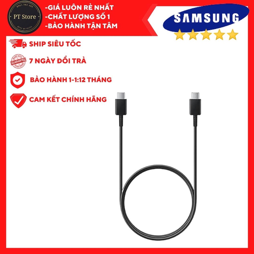 Bộ sạc cáp Samsung 25W chính hãng, chuẩn zin dùng cho Galaxy Note 10, Note 10 plus, Note 20, S20, S21...