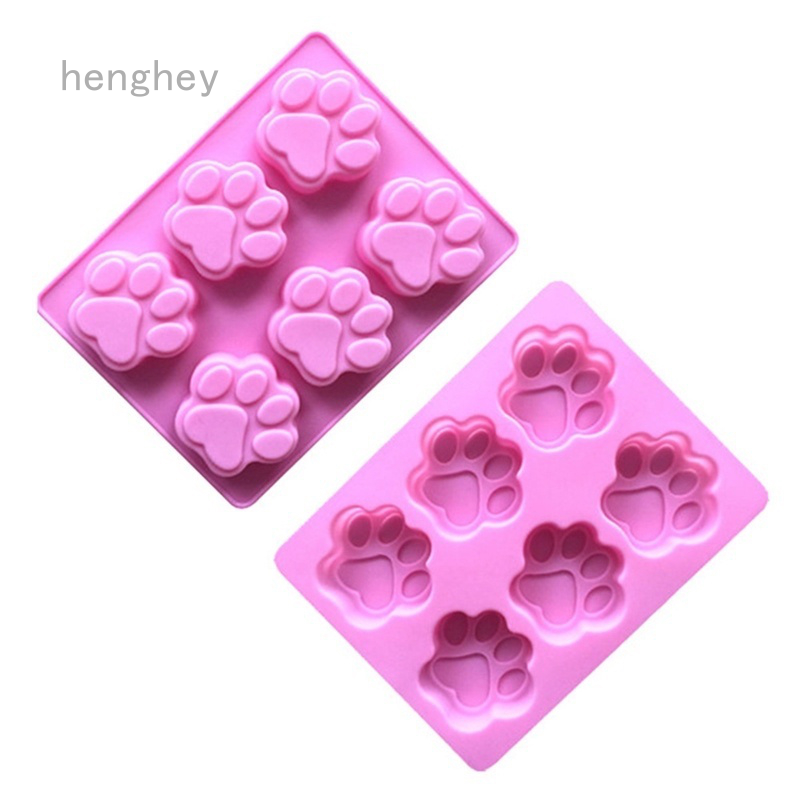 Khuôn Silicone làm bánh kẹo hình dấu chân chó dễ thương