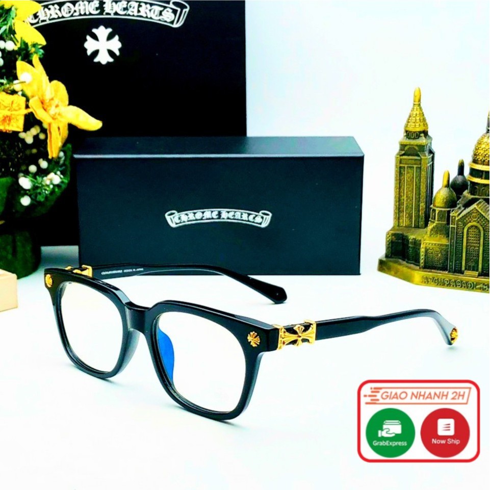 Kính mát Nam Nữ - Gọng kính mắt Chrome hearts Nhật Bản thời trang 2021 Q2273