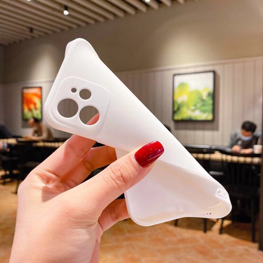 Ốp lưng cao su dẻo trắng sữa cạnh vuông ip 12 6plus/6splus/7/7plus/8/8plus/x/xr/xs/11/12/13/14/pro/max/plus/promax