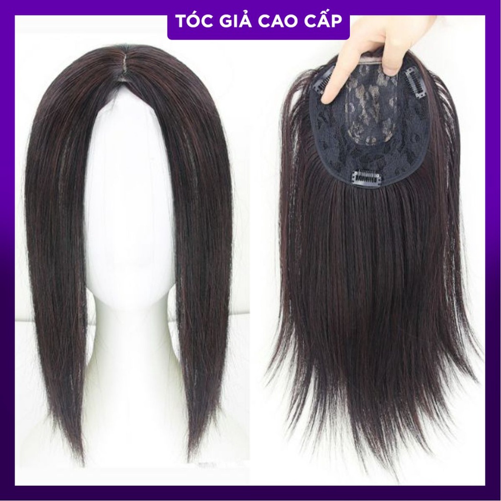 Tóc mái che hói mái dài hình thật
