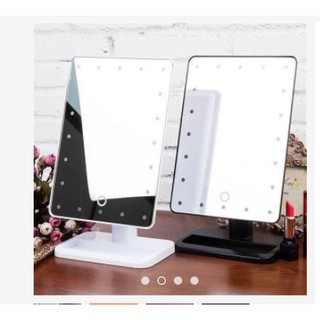 Gương để bàn có đèn led dùng pin