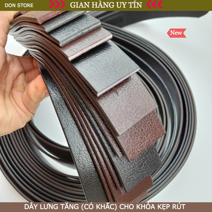 Dây Lưng Nam Da Bò Thật Loại 1 Dành Cho Khóa Tăng (có khấc) kích thước (3.5x125)cm