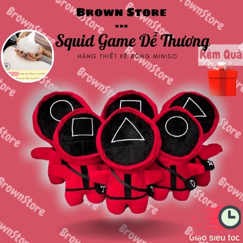 Gấu Bông Squid Game Dễ Thương . Gấu Bông Trò Chơi Con Mực ZinZon