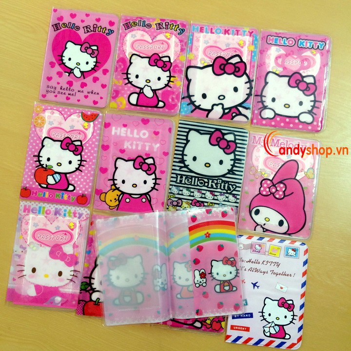 Bao bọc hộ chiếu - Passport Case Mèo Kitty PVC PP59