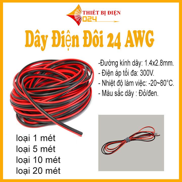 Dây Điện Đôi AWG (1 Mét)