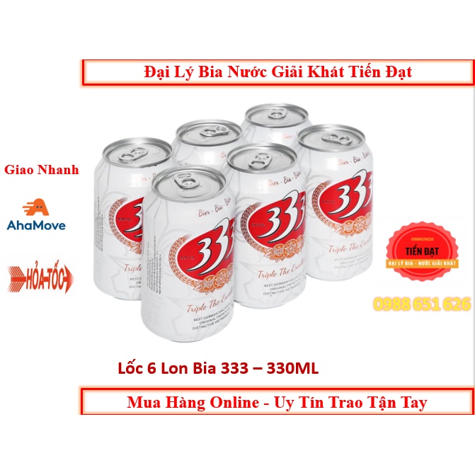 [ Hàng Mới] Thùng 24 Lon Bia 333 Triple The Excellence [ 24 Lon X 330ML]