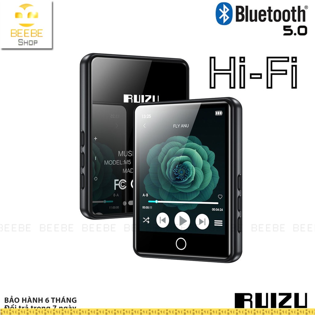 RUIZU M17  - Máy Nghe Nhạc Full Cảm Ứng, Âm Thanh HiFi, Bluetooth 5.0