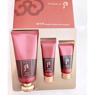 SET SỮA RỬA MẶT WHOO ĐỎ ESSENTIAL FOAM SPECIAL SET 3 SẢN PHẨM