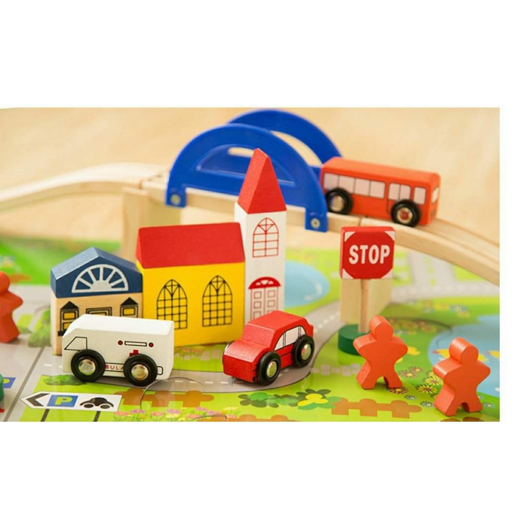 Lắp ráp ô tô mô hình giao thông thành phố giúp bé phát triển trí tuệ thông minh phù hợp bé trai bé gái 2 3 4 5 tuổi