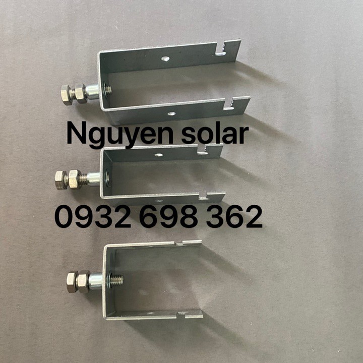 Pát U 40x40 Lắp Pin Năng Lượng Mặt Trời_KT 40x40 MM _Thép Mạ Kẽm_Bulong Inox 304_ Pát Kẹp Dưới Solar