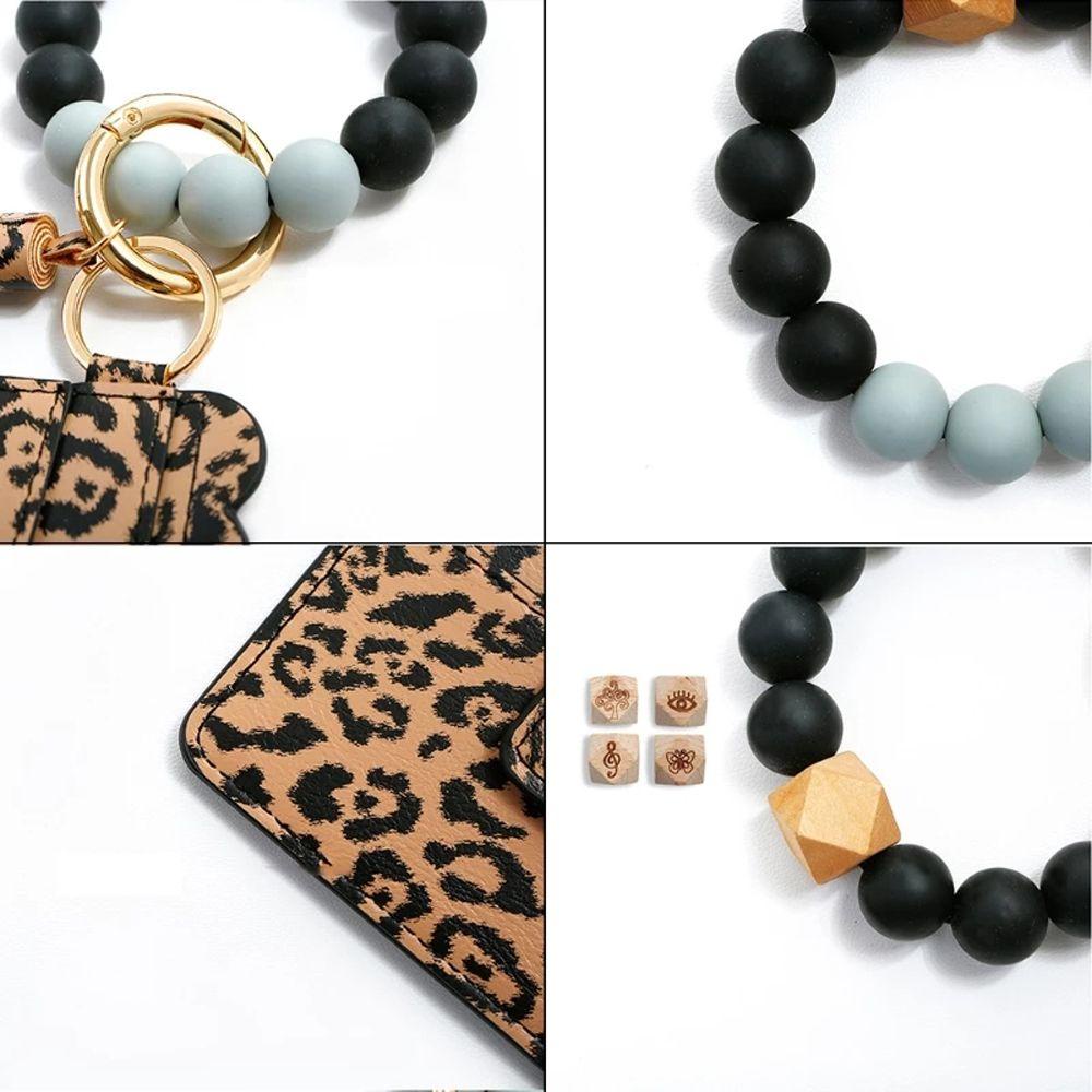 Vòng Tay Silicon Dạng Ví Tua Rua Đựng Thẻ Ngân Hàng / Xe Bus Đính Hạt MOCHO Cho Nữ