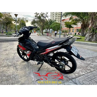 Tem xe exciter 135 lc đen đỏ trắng