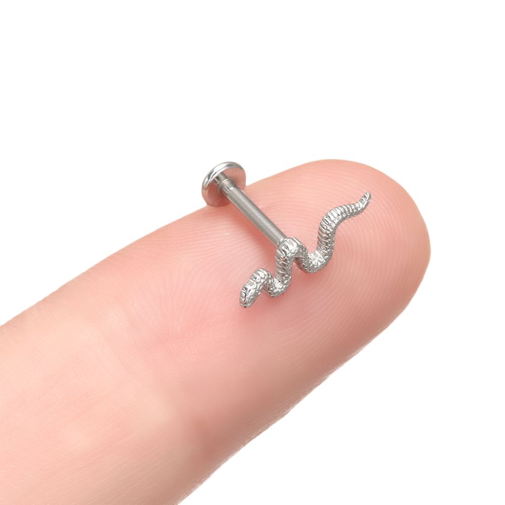 Khuyên xỏ cơ thể phối hình rắn bằng thép không độc hại