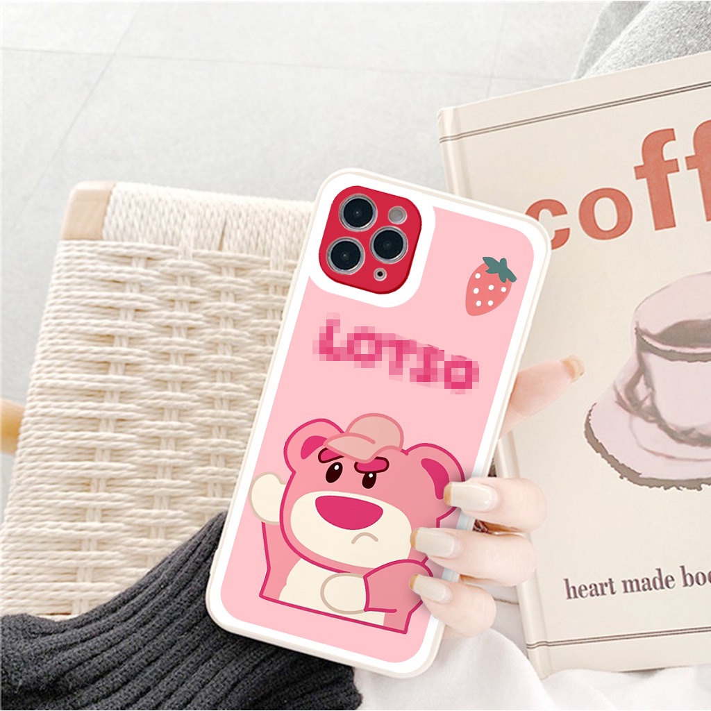 Ốp lưng iphone Gấu Lot.so bóng cạnh vuông 6/6plus/6s/6splus/7/7plus/8/8plus/x/xr/xs/11/12/13/pro/max/plus/promax