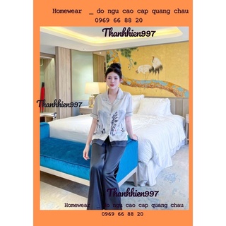🌱Hàng QC🌱Pijama cộc dài cây tre CLC_lụa satin cao cấp mền mịn mát AAA48