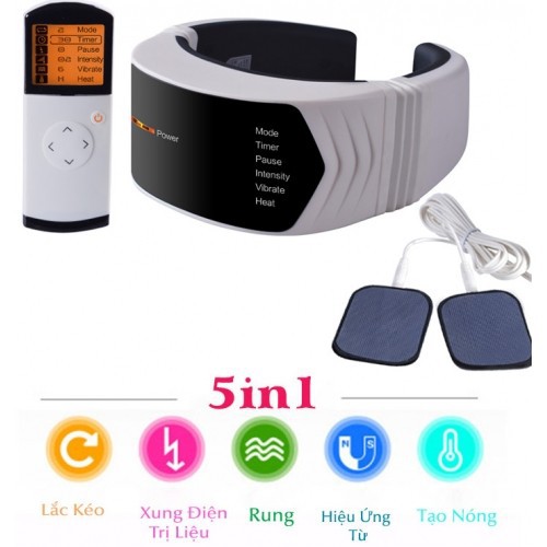 Máy massage cổ pin sạc PULI PL-758 - Xung điện trị liệu, rung và nóng