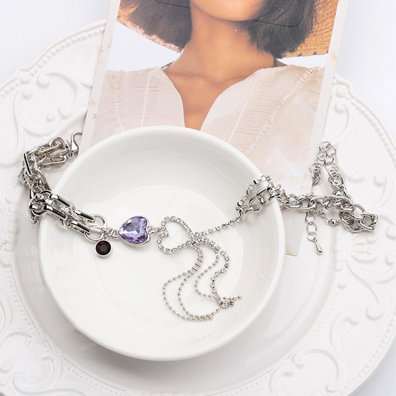 Choker tiểu thư sang chảnh tím pha lê / Dây chuyền/ vòng cổ nữ dự tiệc
