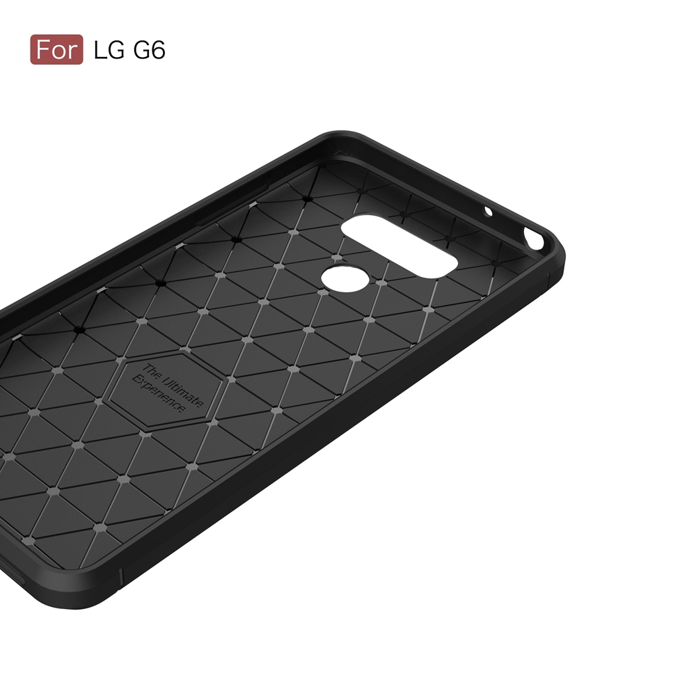 Ốp điện thoại silicon chống sốc sợi carbon thời trang cho LG G6