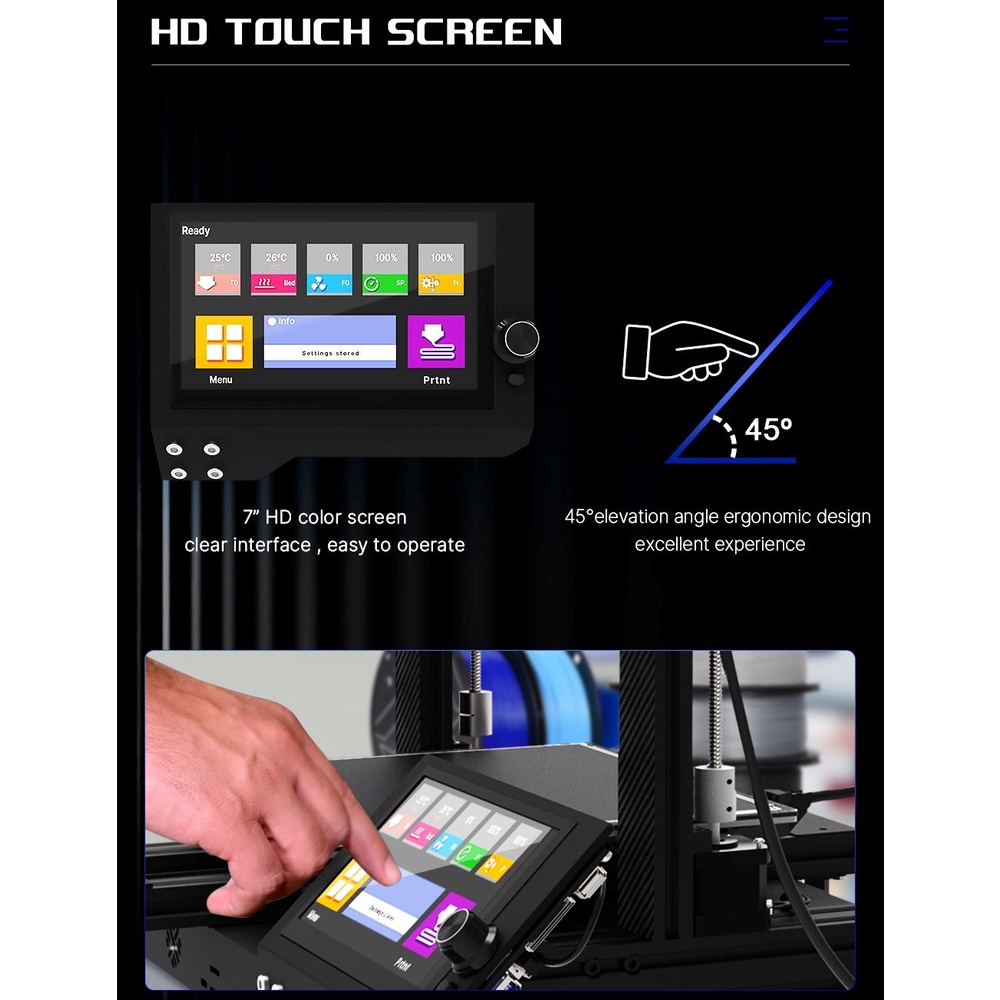 Máy in 3D BIQU BX cụm đùn trực tiếp H2 tích hợp Octoprint khổ in 25*25*25cm