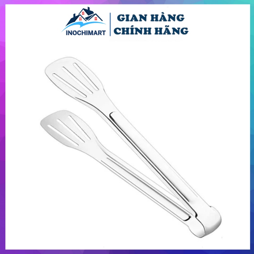 Kẹp Gắp Đồ Chiên Nướng, Thức Ăn Dạng Khía Inox Dài 24 cm