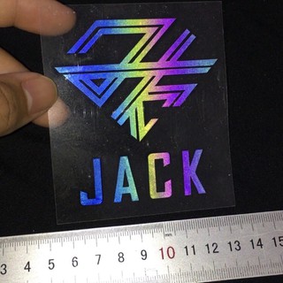 Logo jack j97 decal phản quang 7 màu là ủi ép nhiệt vào áo