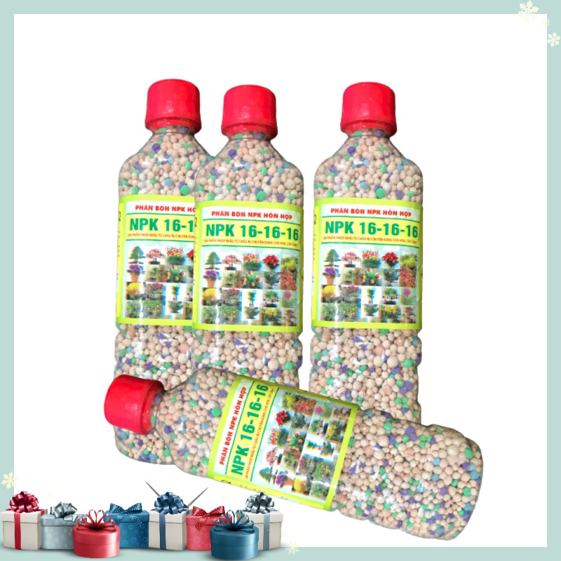 Phân tan chậm NPK tổng hợp 16-16-16- Chai 500gr- Sản phẩm nhập khẩu từ Châu Âu- chuyên dùng cho hoa, cây cảnh