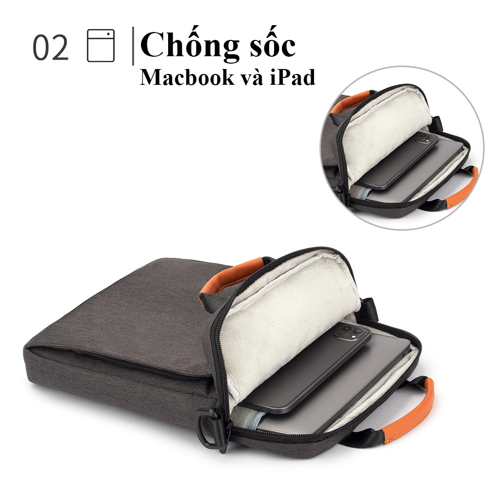 Túi chống sốc Laptop Macbook quai chéo Gọn Nhẹ dành cho máy 13 inch chính hãng Maple Store