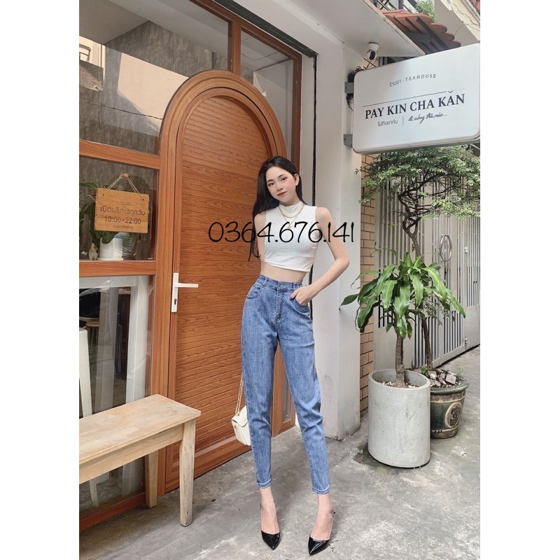 Quần baggy nữ, quần jean nữ bigsize 62-90kg vải co giãn 4 chiều