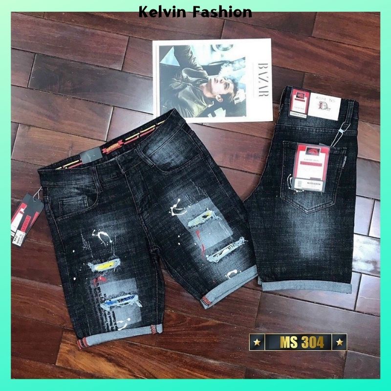 Quần sọt jean nam thời trang Kelvin Fashion, quần short jean nam vải bò co giãn mềm mịn, form cực chuẩn - MQ257