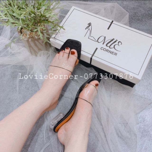 LOVIIECORNER- DÉP NỮ QUAI TRONG MŨI VUÔNG 7CM - DÉP NỮ  ĐẾ BỆT QUAI TRONG - DÉP QUAI NGANG QUAI TRONG - D0757