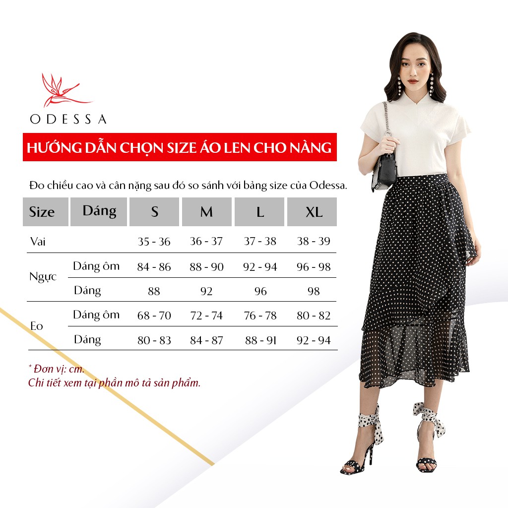 Áo Len Cổ Vuông ODESSA Len Montoghi Trơn Màu Tay Ngắn Phồng Nhẹ Nữ Tính, Chất Liệu Co Giãn Tốt AE20-021