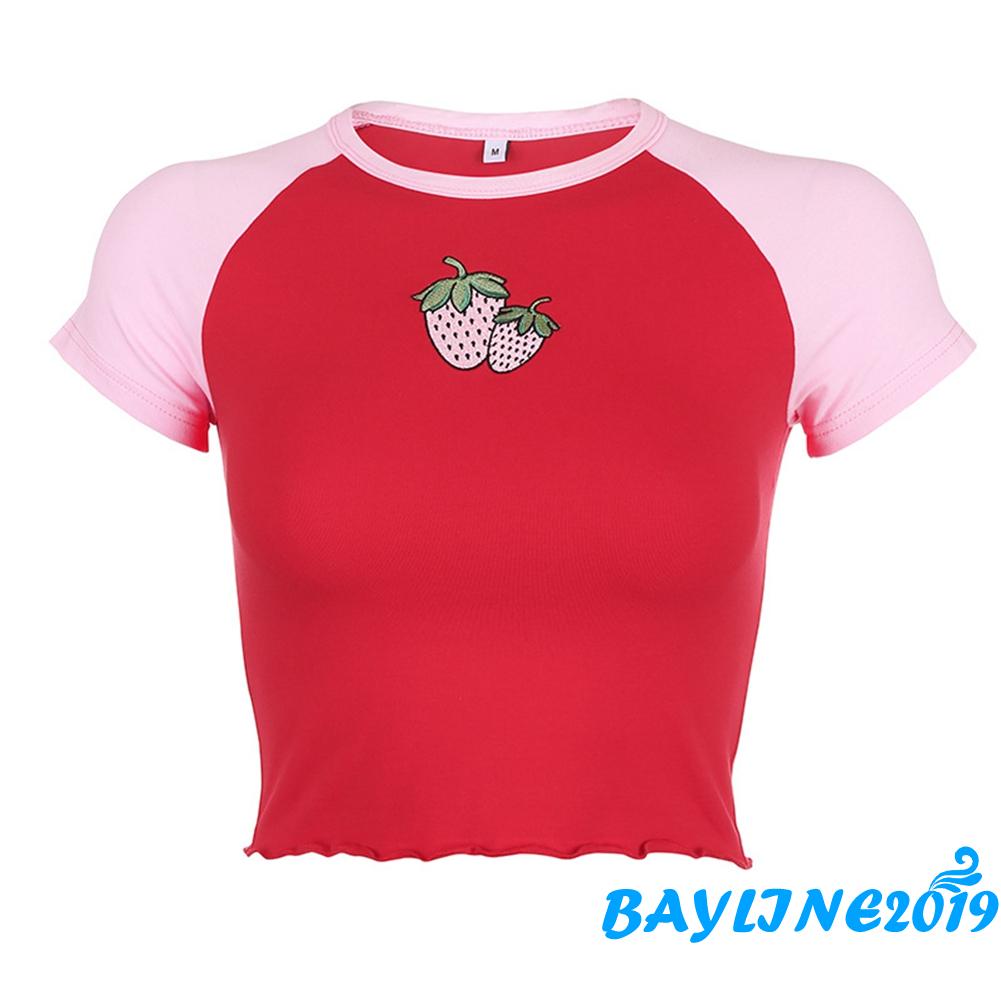 Áo Thun Nữ Ngắn Tay Cổ Tròn Thiết Kế Thời Trang