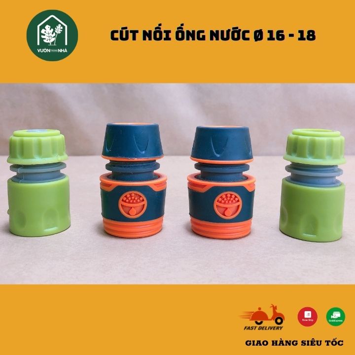 Cút nối nhanh ống nước phi 16, khớp nối ống nước phi 18