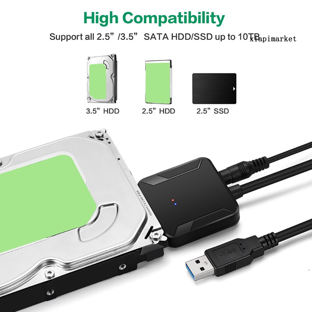 LOP_SATA to USB 3.0 2.5/3.5 HDD SSD Hard Drive Disk Converter Cable Line Adapter