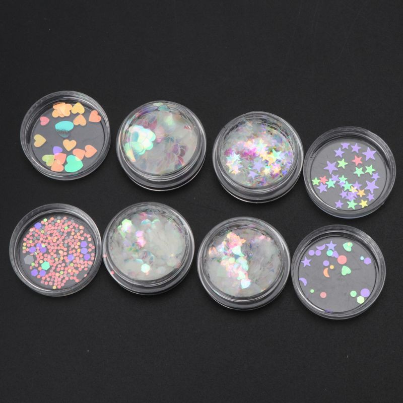 Hộp Phụ Kiện Kim Sa Đổ Khuôn Resin Làm Đồ Thủ Công / Trang Sức Diy Hình Ngôi Sao Và Trái Tim Xinh Xắn