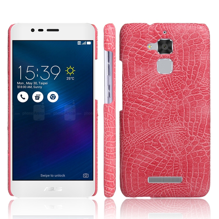 ASUS Zenfone 3 Max ZC520TL X008D X008DA X008DC X00KD Casing Fashion Crocodile Pattern Hard PC PU Leather Back Cover Hard Plastic Case Phone Cover